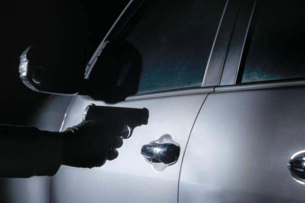 istock Night robbery on the street 698407214