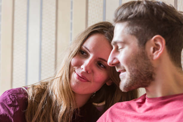 istock Romantic Young Couple at Home 698421618