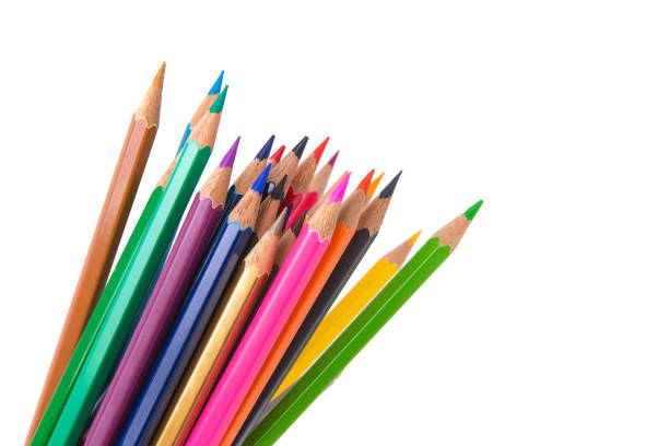 istock Color pencils isolated on a white background 698421758