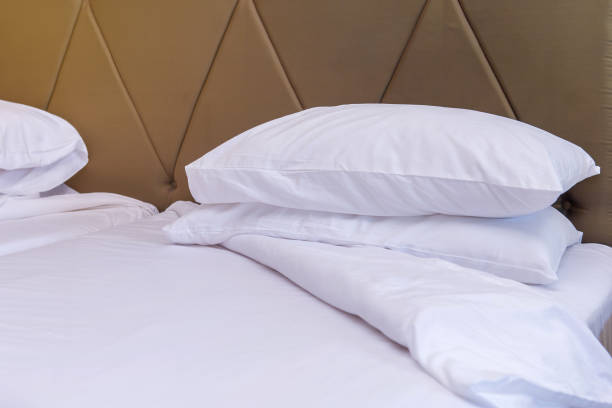 istock Bedroom with bed and pillow for relaxation 698426652