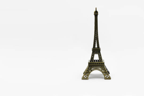 istock Eiffel tower toy model isolated for decoration 698429416
