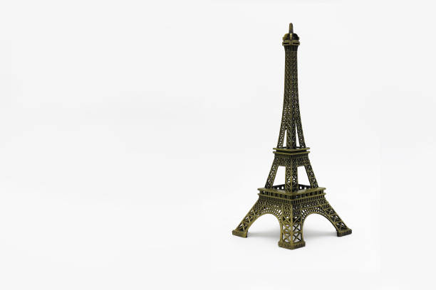 istock Eiffel tower toy model isolated for decoration 698429854