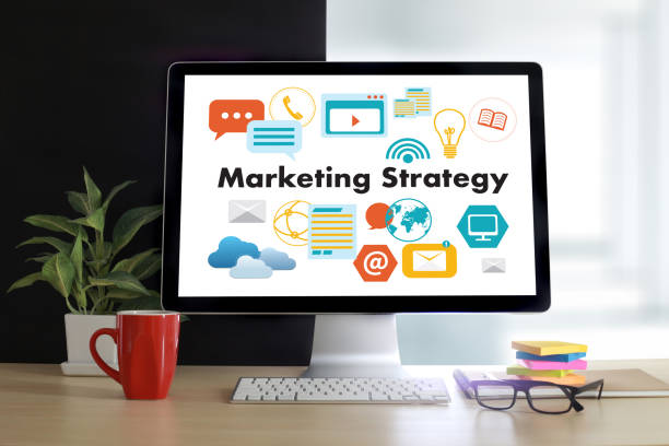 istock Marketing Strategy technology business man working on laptop computer DIGITAL MARKETING concept 698436864