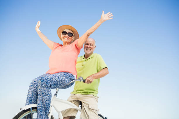 istock Senior couple going for a bike ride 698477418