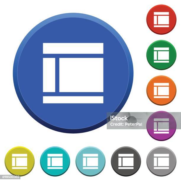 Two Column Menu Buttons Layout Two Columned Web Layout Beveled Buttons Stock Illustration - Download ...