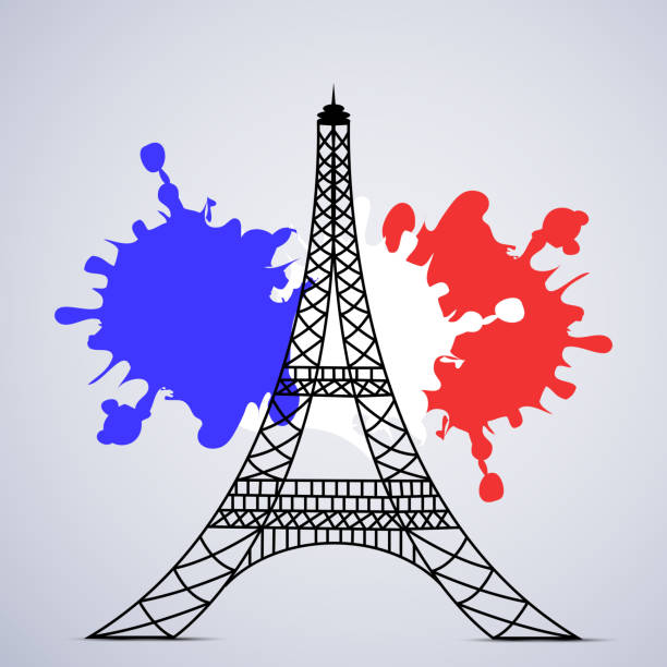 istock Illustration of elements for France Bastille Day 698508082