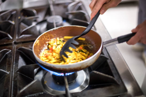 istock Blurred image of cooking tagliatelle pasta 698553780