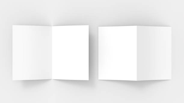 istock Blank brochure magazine mock up isolated on soft gray background.3d illustrated 698558278