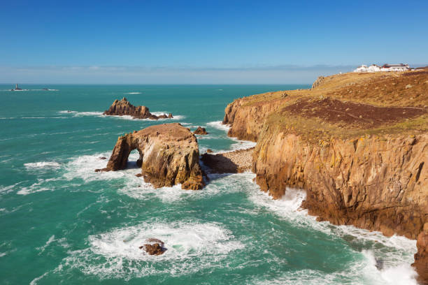 istock Land's End in Cornwall, England on a sunny day 698595178