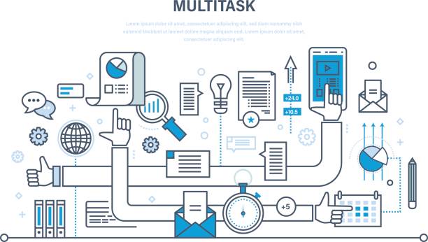 Multitasking Drawing Illustrations, Royalty-Free Vector Graphics & Clip ...
