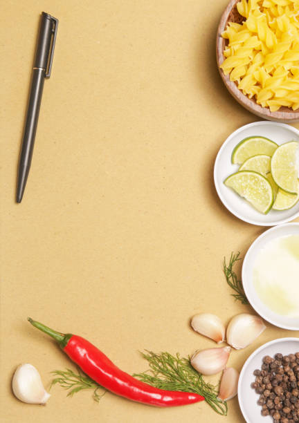 istock Ingredients for cooking Italian pasta - top view 698620646
