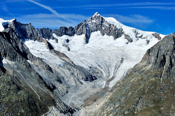 aletsch gletscher, alpen, schweiz - glacier aletsch glacier switzerland european alps stock-fotos und bilder