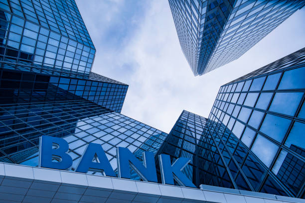 istock Bank building in a business area 698647832