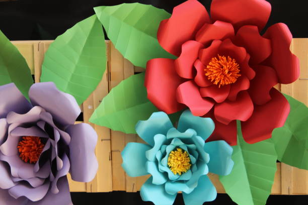 istock Colorful craft flowers 698666290