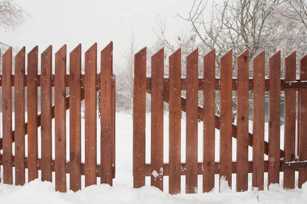 istock Gates Entrance In Winter 698667196