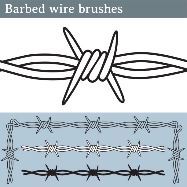 Cepillos de alambre de púas - ilustración de arte vectorial