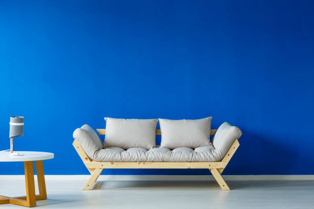 istock Small lamp in living room 698690530