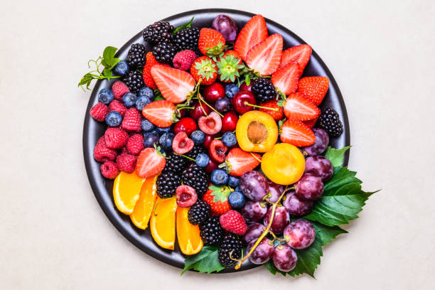 istock Fresh fruits and berries. 698721586