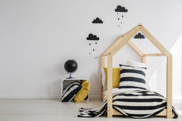istock Monochromatic decoration of kid room 698723892
