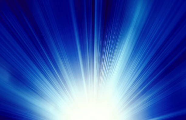 Starburst blue abstract background Colorful rays of light, abstract burst background flare stack photos stock pictures, royalty-free photos & images