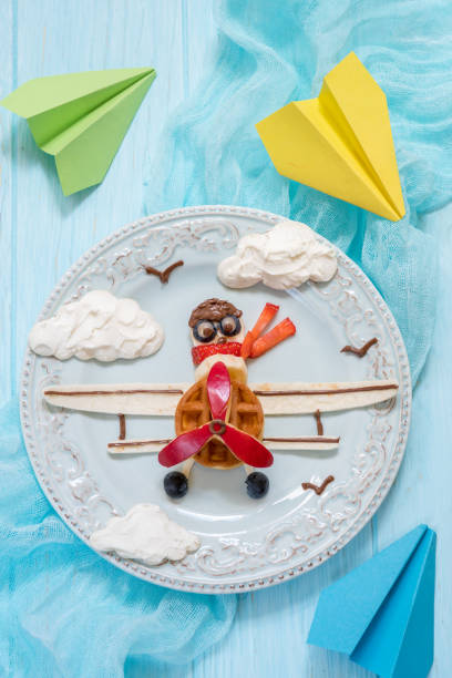 istock Funny Airplane breakfast for kids 698733594