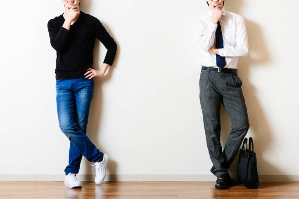 istock Businessman and casual style man 698734218