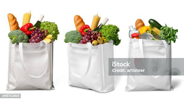 Groceries Stock Photo - Download Image Now - Groceries, Bag, Shopping Bag