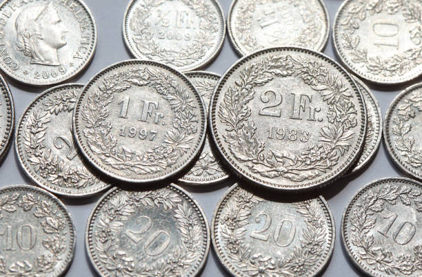 istock Swiss francs and centime coins 698807810