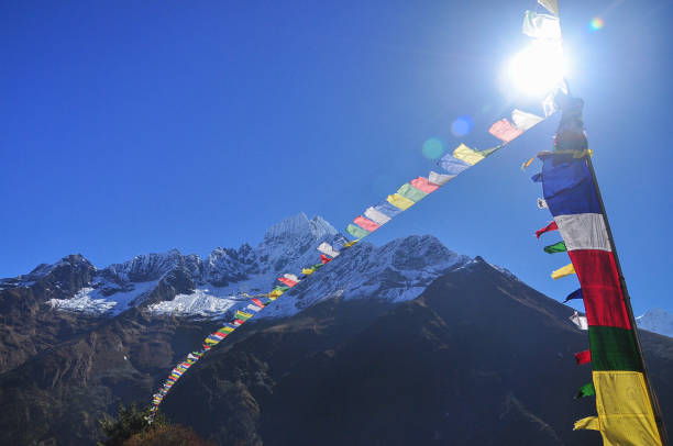 istock lobche and amadablam from everest trek 698814962