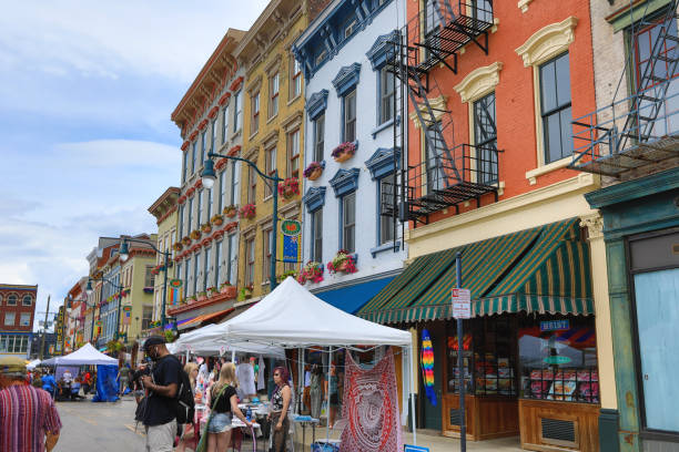 Findlay Market is located in Cincinnati Ohio. stock photo