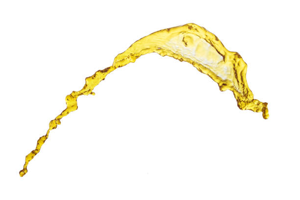 istock beautiful flying yellow splash isolated over white background 698820664