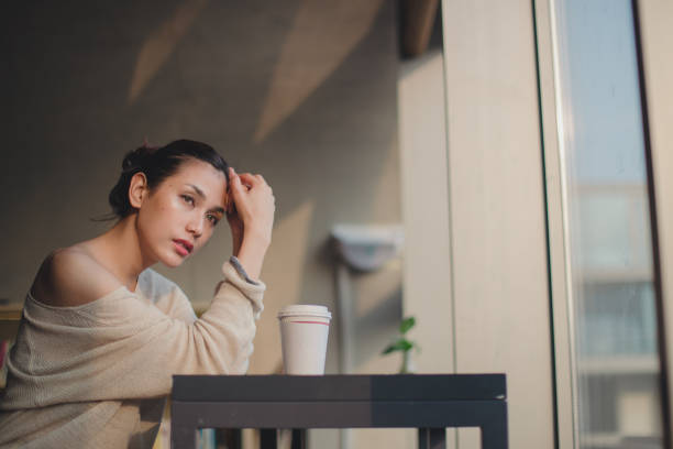 istock Beautiful woman on a coffee break 698827018