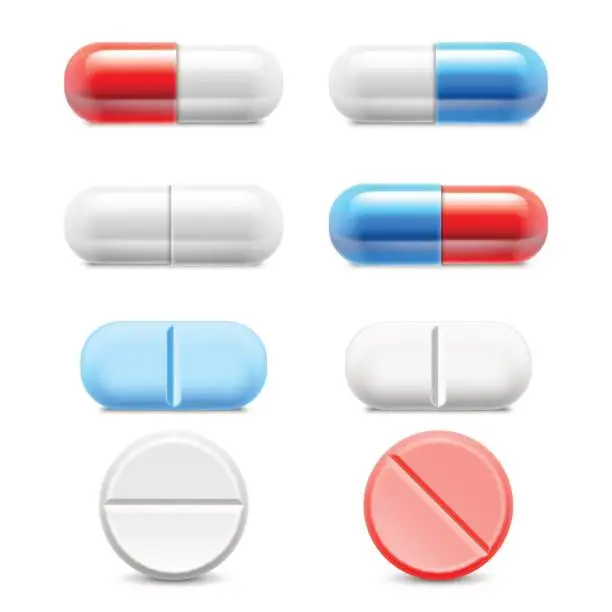 Vector illustration of Medicine Pills Collection