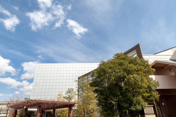 Oita, Japan - March 16, 2017 : Student Union Building in Ritsumeikan Asia Pacific University is a place where students can gather and interact.