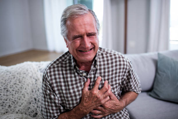 istock Senior man suffering from heart attack 698895926