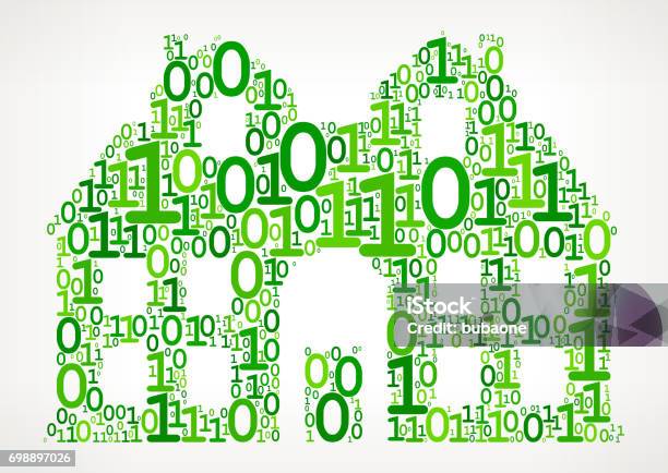 Binary Code Houses House Binary Code Zero One Vector Illustration Stock Illustration ...
