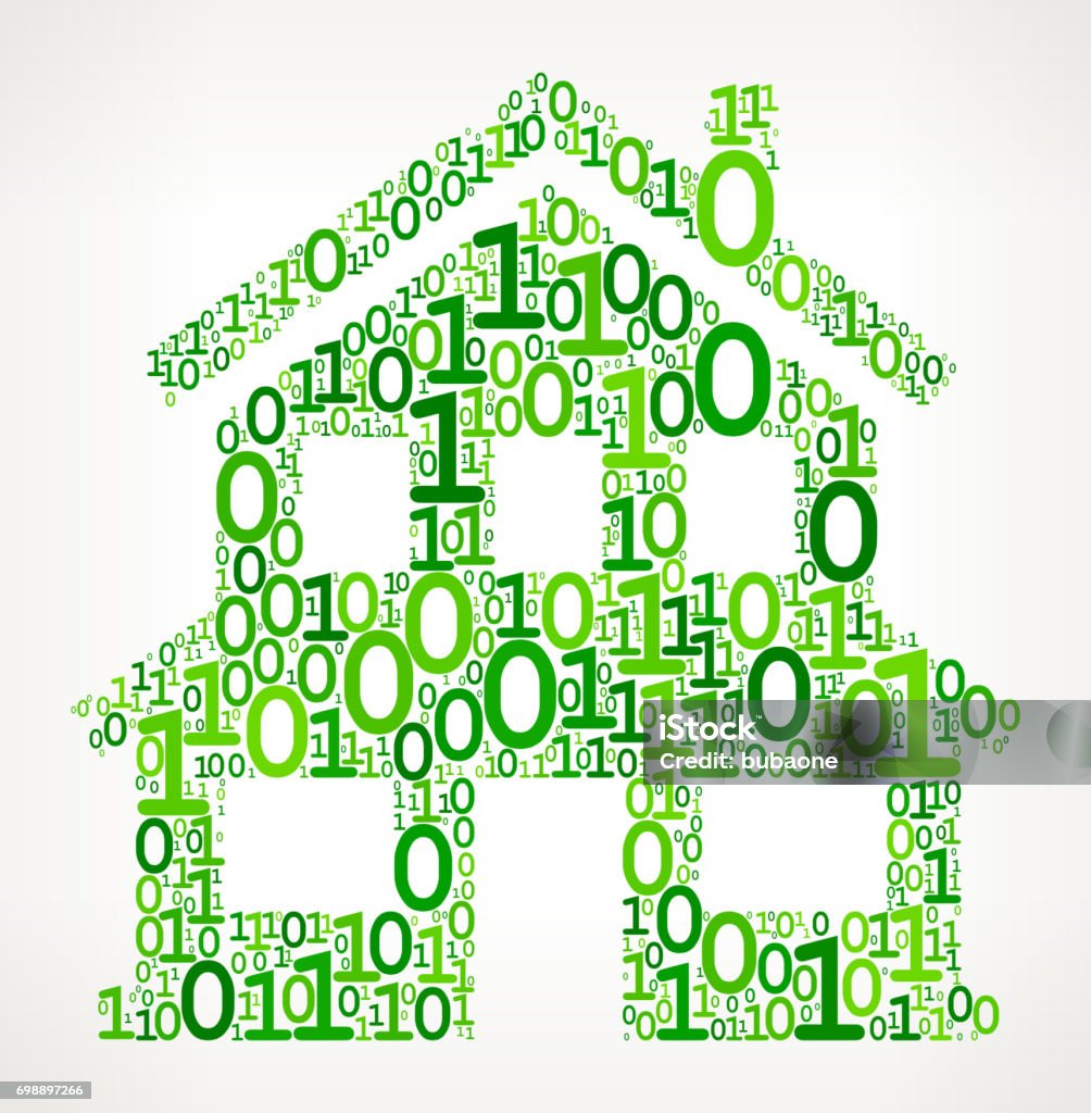 Binary Code Houses Home Binary Code Zero One Vector Illustration Stock Illustration ...