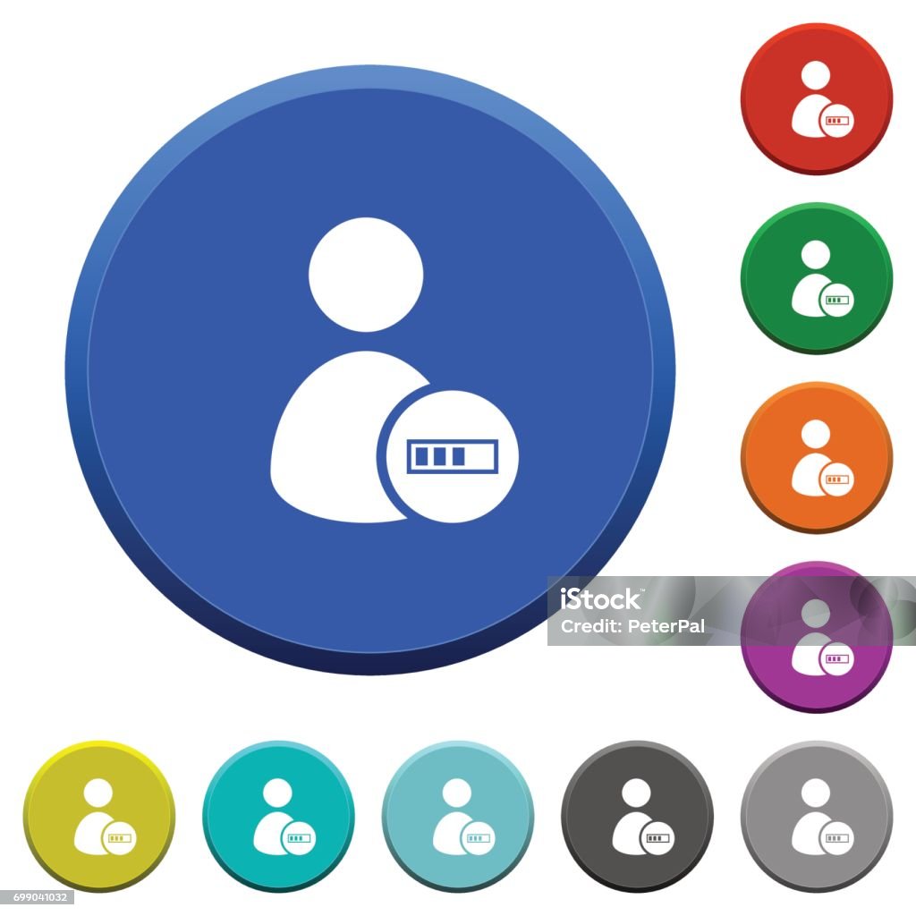 User Id Button User Account Processing Beveled Buttons Stock Illustration - Download ...