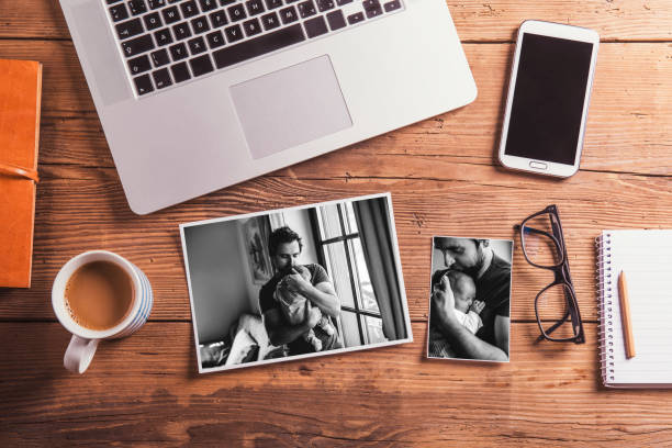 istock Fathers day concept. Office desk. Studio shot. 699079776