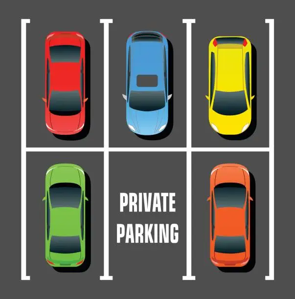 Vector illustration of Private Parking