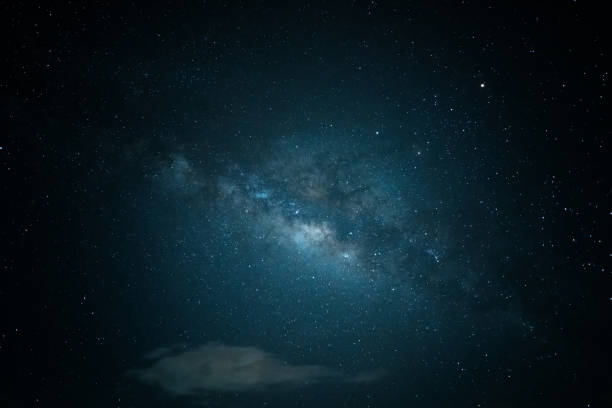 istock Beautiful Star field and galaxy blue tone 699172634