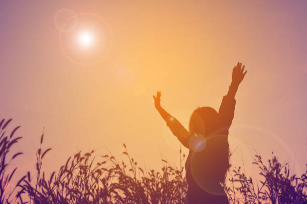 istock Low Angle View Of Silhouette Woman Against Sky During Sunset 699180685