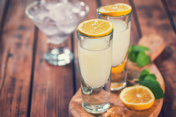 Italian Limoncello,Traditional Liqueur With Lemons