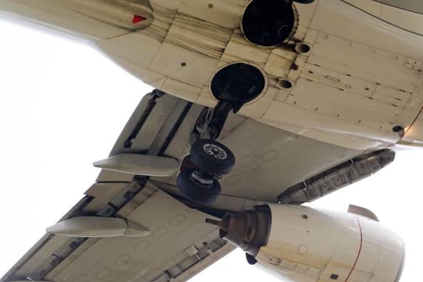 istock The underside of a modern airplane with its flaps 699197146