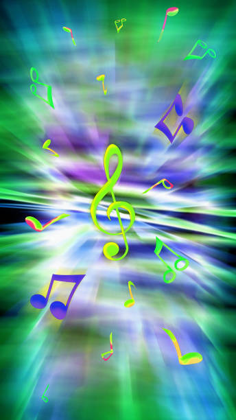 istock Night club, Night party. Shining background with notes. 699213820