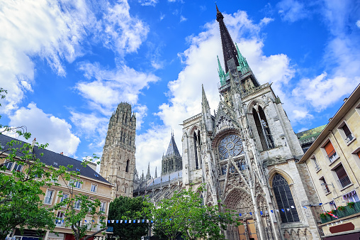 Gothic cathedral of Rouen, Normandy, France, is on UNESCO World Culture Heritage Site list