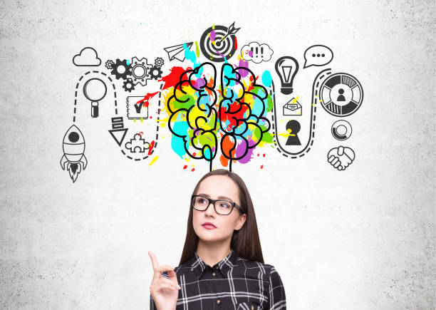 istock Nerdy girl and start up idea 699221698