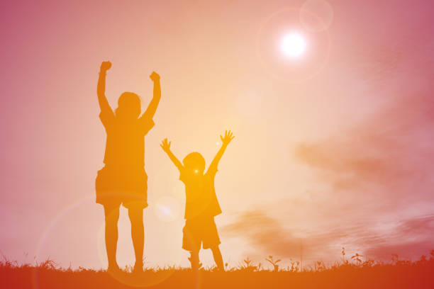 istock Low Angle View Of Woman Hands Against Sky During Sunset 699231785