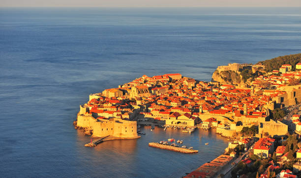 istock Top view of Dubrovnik with a nice morning light, Croatia 699240314