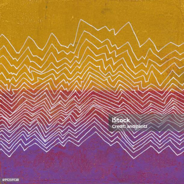 Colored Line In Art Bright Colored Line Art With Wave Pattern Stock Illustration - Download ...